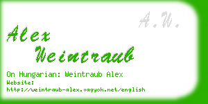 alex weintraub business card